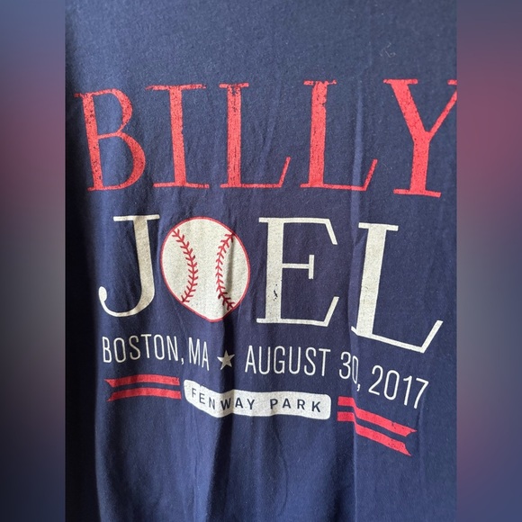 Billy Joel Mens XL Navy Blue Graphic Tour T-Shirt Fenway NWOT - Picture 4 of 5